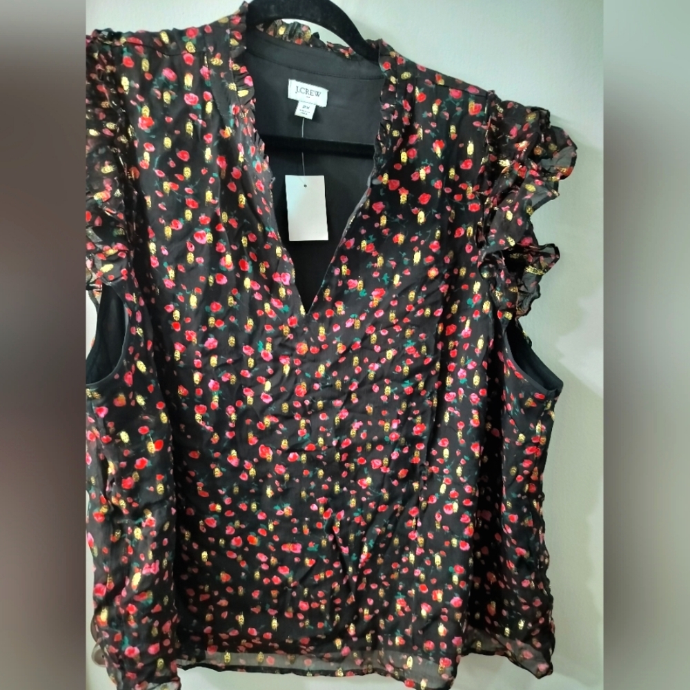 Floral J Crew Top